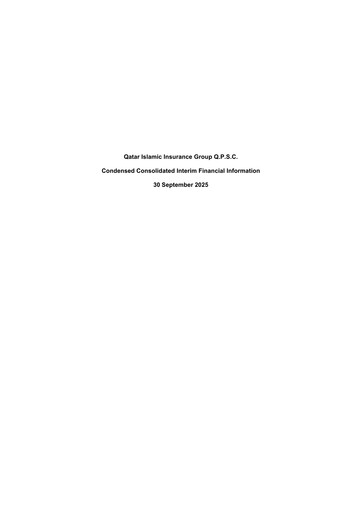 Thumbnail Qatar Islamic Insurance Group Financial Statement 2025-9m