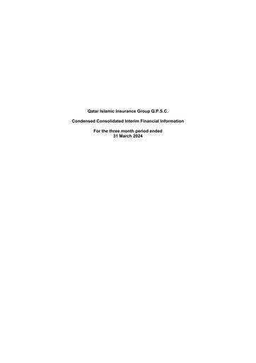 Thumbnail Qatar Islamic Insurance Group Quarterly Report 2024-q1