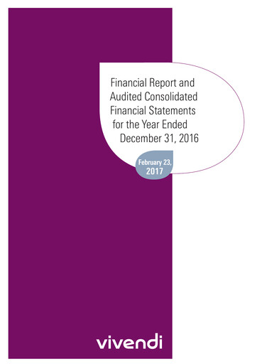 Thumbnail Vivendi Financial Report 2016
