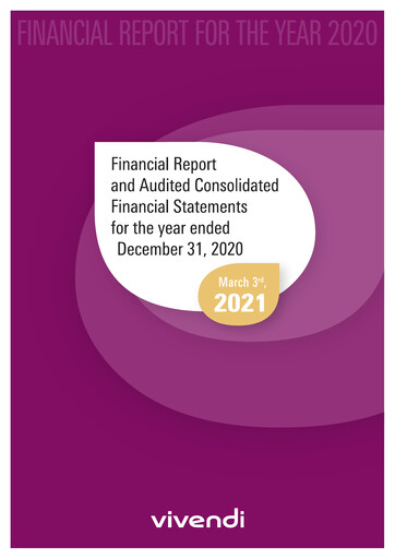 Thumbnail Vivendi Financial Report 2020