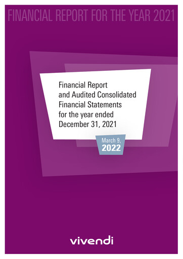 Thumbnail Vivendi Financial Report 2021