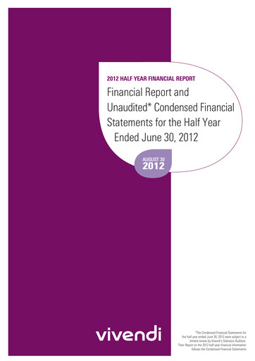 Thumbnail Vivendi Half-year Report 2012-h1