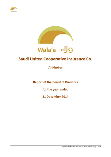 Thumbnail Walaa Cooperative Insurance Company Annual Report 2014
