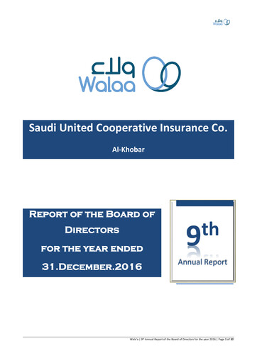 Thumbnail Walaa Cooperative Insurance Company Annual Report 2016