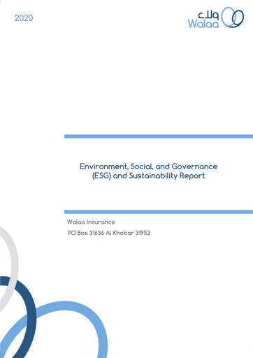 Thumbnail Walaa Cooperative Insurance Company Sustainability Report 2020