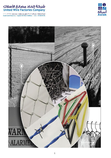 Thumbnail United Wire Factories Company Annual Report 2017