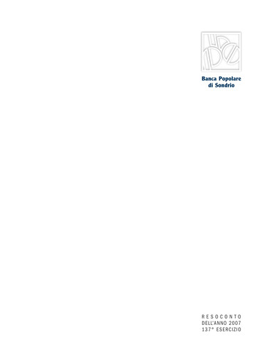 Thumbnail Banca Popolare di Sondrio Annual Report 2007