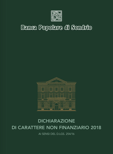 Miniature Banca Popolare di Sondrio Rapport ESG 2018