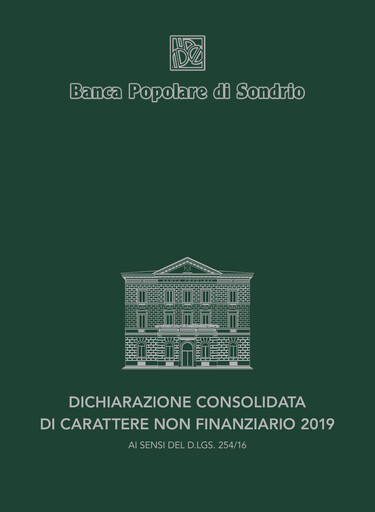 Miniature Banca Popolare di Sondrio Rapport ESG 2019