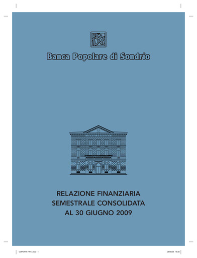 Thumbnail Banca Popolare di Sondrio Half-year Report 2009-h1