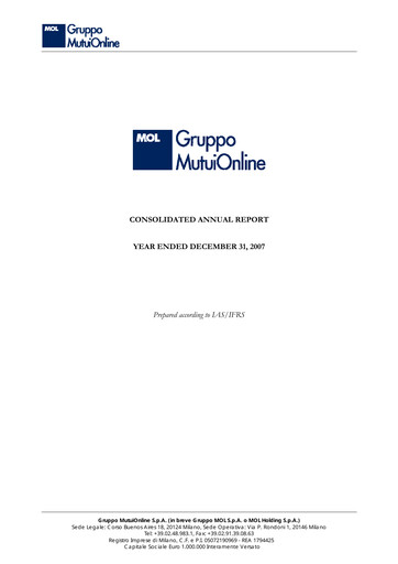 Thumbnail Moltiply Group (Gruppo Mutuionline) Annual Report 2007