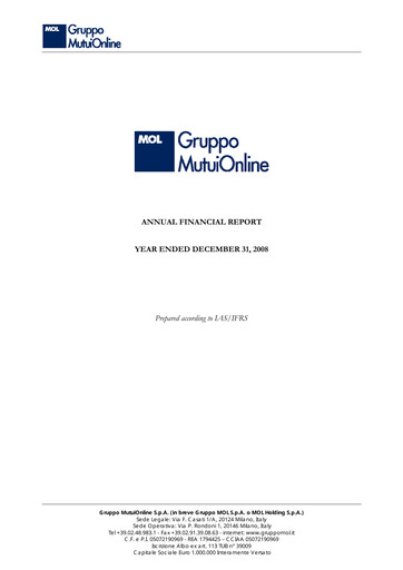 Thumbnail Moltiply Group (Gruppo Mutuionline) Annual Report 2008