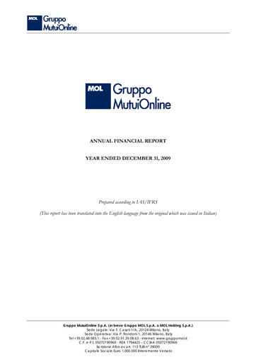 Thumbnail Moltiply Group (Gruppo Mutuionline) Annual Report 2009
