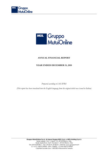 Thumbnail Moltiply Group (Gruppo Mutuionline) Annual Report 2010