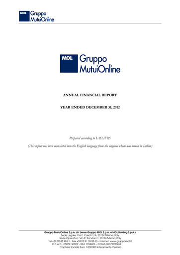 Thumbnail Moltiply Group (Gruppo Mutuionline) Annual Report 2012