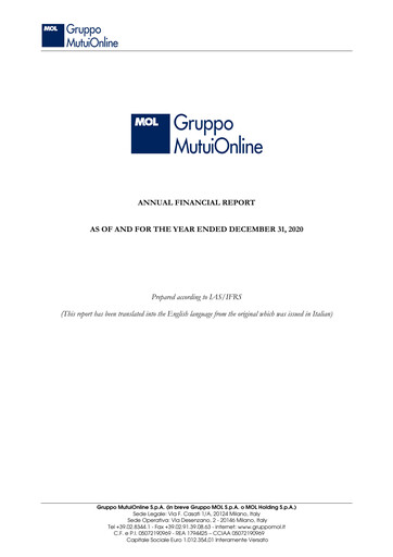 Thumbnail Moltiply Group (Gruppo Mutuionline) Annual Report 2020