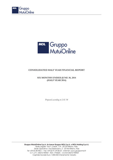 Vorschaubild Moltiply Group (Gruppo Mutuionline) Halbjahresbericht 2014-h1