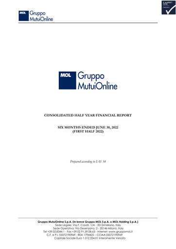 Vorschaubild Moltiply Group (Gruppo Mutuionline) Halbjahresbericht 2022-h1