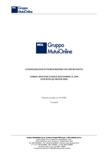 Vorschaubild Moltiply Group (Gruppo Mutuionline) Quartalsbericht 2009-q4