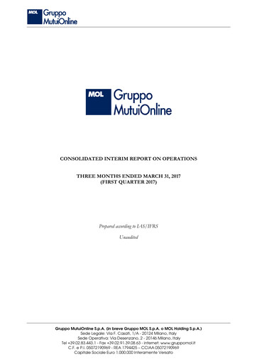 Vorschaubild Moltiply Group (Gruppo Mutuionline) Quartalsbericht 2017-q1