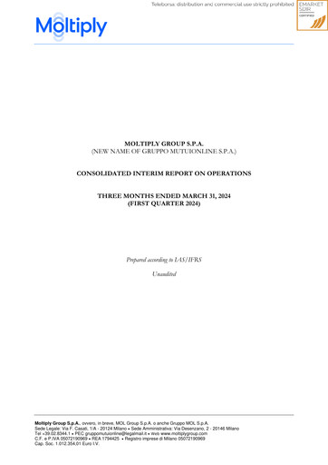 Vorschaubild Moltiply Group (Gruppo Mutuionline) Quartalsbericht 2024-q1