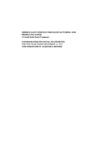 Thumbnail Mepco (Middle East Company for Manufacturing and Producing Paper) Financial Statement 2017