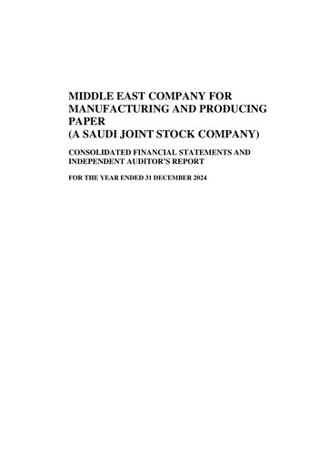 Thumbnail Mepco (Middle East Company for Manufacturing and Producing Paper) Financial Statement 2024