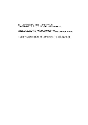 Thumbnail Mepco (Middle East Company for Manufacturing and Producing Paper) Half-year Report 2020-h1