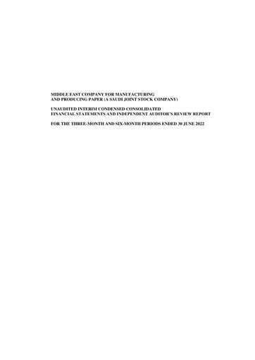Thumbnail Mepco (Middle East Company for Manufacturing and Producing Paper) Half-year Report 2022-h1