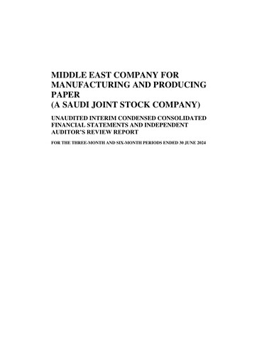 Thumbnail Mepco (Middle East Company for Manufacturing and Producing Paper) Half-year Report 2024-h1