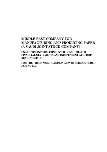 Thumbnail Mepco (Middle East Company for Manufacturing and Producing Paper) Half-year Report 2025-h1