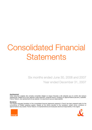 Thumbnail Orange Financial Statement 2008-h1
