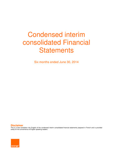 Thumbnail Orange Financial Statement 2014-h1