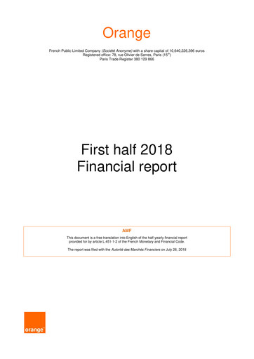 Thumbnail Orange Financial Statement 2018-h1