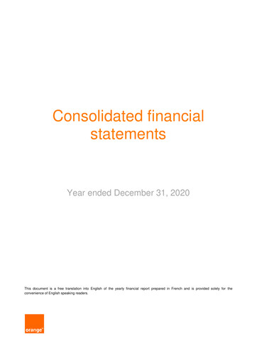 Thumbnail Orange Financial Statement 2020