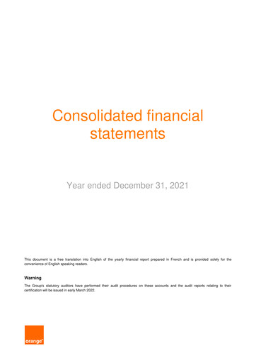 Thumbnail Orange Financial Statement 2021