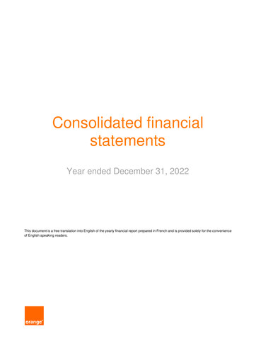 Thumbnail Orange Financial Statement 2022