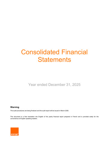 Thumbnail Orange Financial Statement 2025