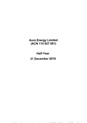 Thumbnail Aura Energy Financial Report 2020-h1