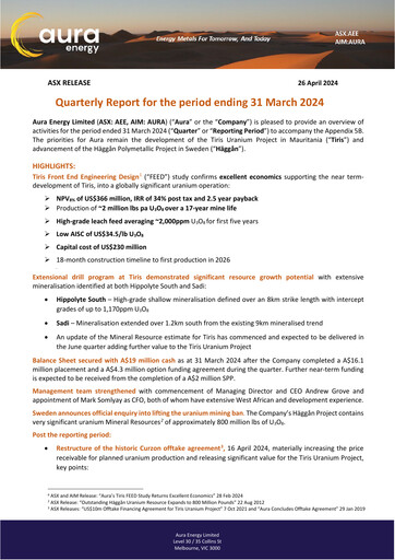 Thumbnail Aura Energy Quarterly Report 2024-q3