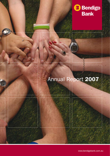 Miniature Bendigo and Adelaide Bank Rapport annuel 2007