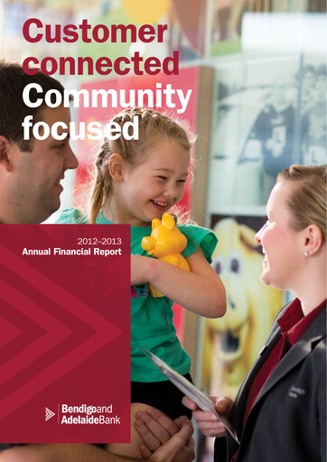 Miniature Bendigo and Adelaide Bank Rapport annuel 2012-2013
