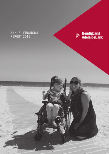 Miniature Bendigo and Adelaide Bank Rapport annuel 2016