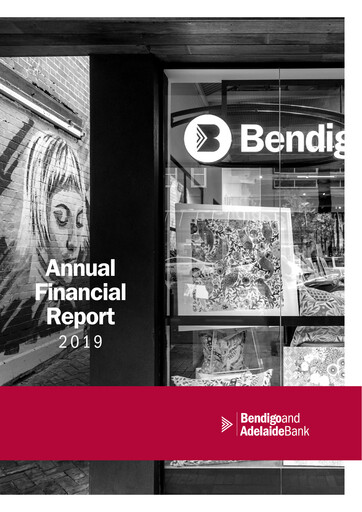 Miniature Bendigo and Adelaide Bank Rapport annuel 2019