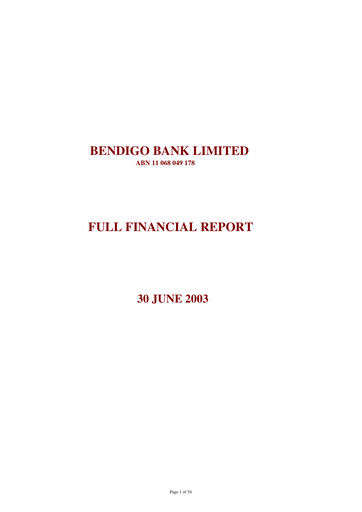 Thumbnail Bendigo and Adelaide Bank Financial Statement 2003