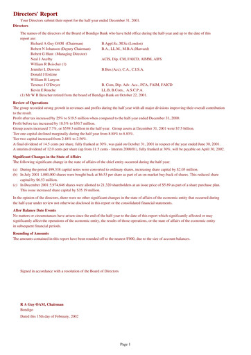 Thumbnail Bendigo and Adelaide Bank Half-year Report 2002-h1