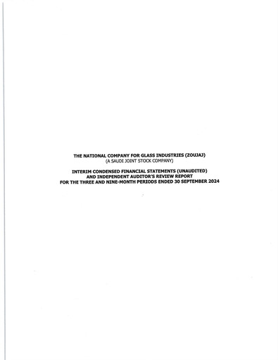 Thumbnail The National Company for Glass Industries Quarterly Report 2024-q3