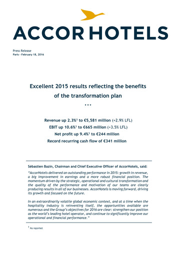 Thumbnail Accor Financial Report 2015