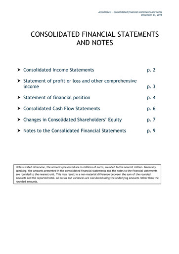 Thumbnail Accor Financial Statement 2015