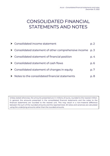 Thumbnail Accor Financial Statement 2022